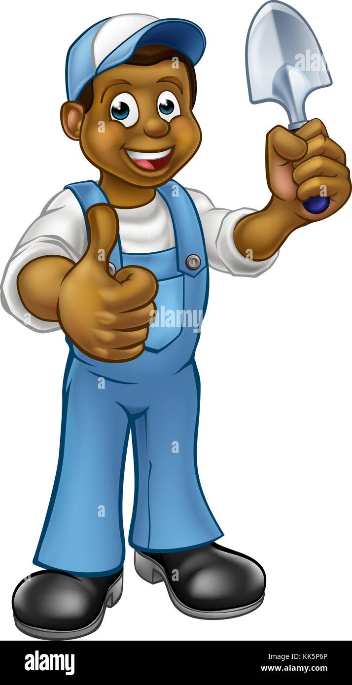 cartoon-black-gardener-KK5P6P.jpg