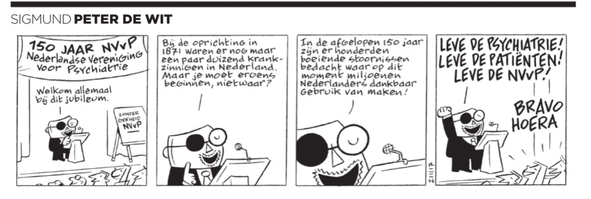 Nederlandse Vereniging voor Psychiatrie (NVvP) on Twitter: Sigmund  feliciteert NVvP (afbeelding: @volkskrant) #NVvPJubileum #Sigmund  https://t.co/fgtY1vIFDR / Twitter